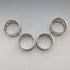 Set of 4 early 20th century British antique silver plate napkin rings